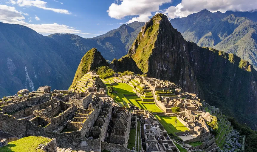 Ancient mysterious ruins with unexplained stone formations in European countryside